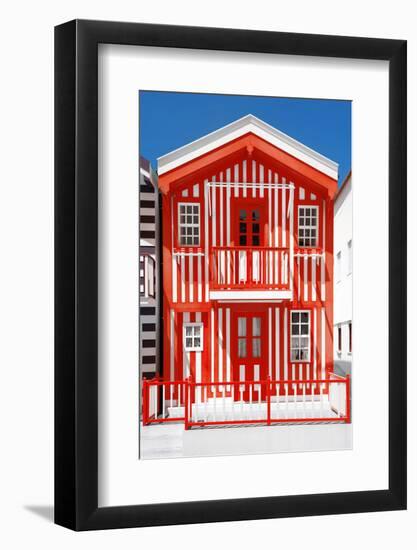 Welcome to Portugal Collection - Red Striped House-Philippe Hugonnard-Framed Photographic Print