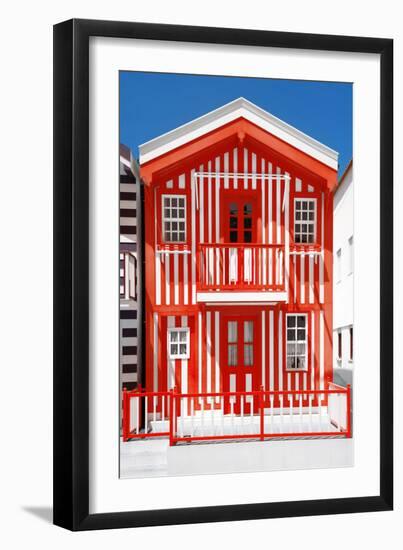 Welcome to Portugal Collection - Red Striped House-Philippe Hugonnard-Framed Premium Photographic Print