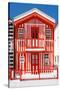 Welcome to Portugal Collection - Red Striped House-Philippe Hugonnard-Stretched Canvas