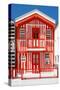 Welcome to Portugal Collection - Red Striped House-Philippe Hugonnard-Stretched Canvas