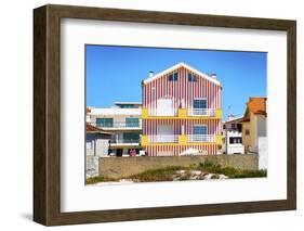 Welcome to Portugal Collection - Red Striped House-Philippe Hugonnard-Framed Photographic Print