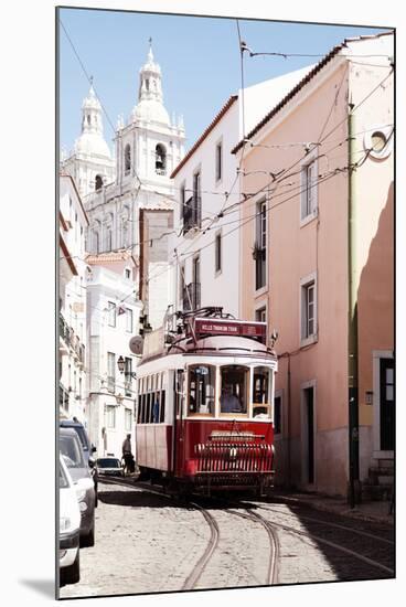 Welcome to Portugal Collection - Red Tram Lisbon II-Philippe Hugonnard-Mounted Photographic Print