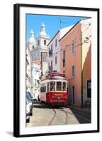 Welcome to Portugal Collection - Red Tram Lisbon-Philippe Hugonnard-Framed Photographic Print