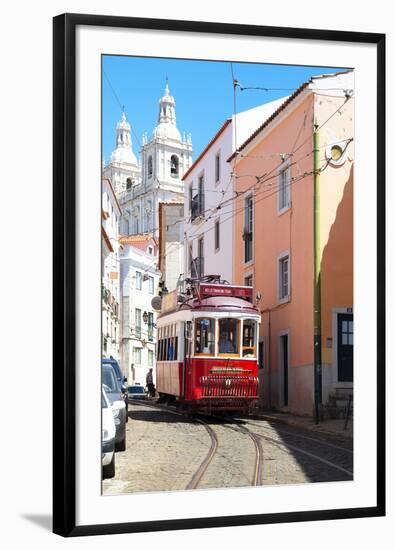 Welcome to Portugal Collection - Red Tram Lisbon-Philippe Hugonnard-Framed Photographic Print