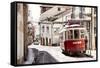 Welcome to Portugal Collection - Red Tram Old Town Lisbon II-Philippe Hugonnard-Framed Stretched Canvas