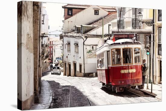 Welcome to Portugal Collection - Red Tram Old Town Lisbon II-Philippe Hugonnard-Stretched Canvas