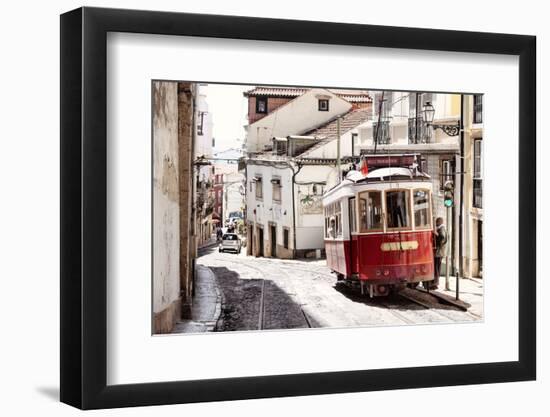 Welcome to Portugal Collection - Red Tram Old Town Lisbon II-Philippe Hugonnard-Framed Photographic Print