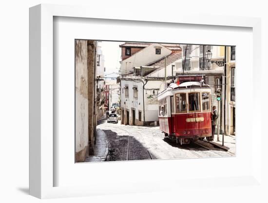 Welcome to Portugal Collection - Red Tram Old Town Lisbon II-Philippe Hugonnard-Framed Photographic Print