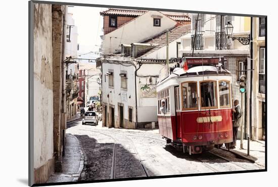 Welcome to Portugal Collection - Red Tram Old Town Lisbon II-Philippe Hugonnard-Mounted Photographic Print