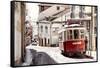 Welcome to Portugal Collection - Red Tram Old Town Lisbon II-Philippe Hugonnard-Framed Stretched Canvas