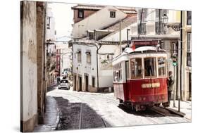 Welcome to Portugal Collection - Red Tram Old Town Lisbon II-Philippe Hugonnard-Stretched Canvas