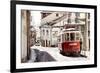 Welcome to Portugal Collection - Red Tram Old Town Lisbon II-Philippe Hugonnard-Framed Photographic Print