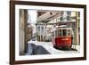 Welcome to Portugal Collection - Red Tram Old Town Lisbon-Philippe Hugonnard-Framed Photographic Print