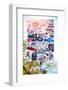 Welcome to Portugal Collection - Stickers Beach Art-Philippe Hugonnard-Framed Photographic Print
