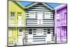 Welcome to Portugal Collection - Three Houses with Colorful Stripes I-Philippe Hugonnard-Mounted Photographic Print