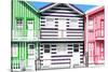 Welcome to Portugal Collection - Three Houses with Colorful Stripes III-Philippe Hugonnard-Stretched Canvas