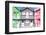 Welcome to Portugal Collection - Three Houses with Colorful Stripes III-Philippe Hugonnard-Framed Photographic Print