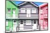 Welcome to Portugal Collection - Three Houses with Colorful Stripes III-Philippe Hugonnard-Mounted Photographic Print