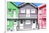 Welcome to Portugal Collection - Three Houses with Colorful Stripes III-Philippe Hugonnard-Framed Photographic Print