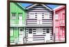 Welcome to Portugal Collection - Three Houses with Colorful Stripes III-Philippe Hugonnard-Framed Photographic Print