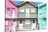 Welcome to Portugal Collection - Three Houses with Colorful Stripes IV-Philippe Hugonnard-Stretched Canvas