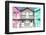 Welcome to Portugal Collection - Three Houses with Colorful Stripes IV-Philippe Hugonnard-Framed Photographic Print