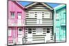 Welcome to Portugal Collection - Three Houses with Colorful Stripes IV-Philippe Hugonnard-Mounted Photographic Print
