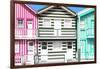 Welcome to Portugal Collection - Three Houses with Colorful Stripes IV-Philippe Hugonnard-Framed Photographic Print