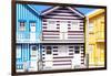 Welcome to Portugal Collection - Three Houses with Colorful Stripes V-Philippe Hugonnard-Framed Photographic Print