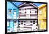 Welcome to Portugal Collection - Three Houses with Colorful Stripes V-Philippe Hugonnard-Framed Photographic Print