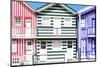 Welcome to Portugal Collection - Three Houses with Colorful Stripes VI-Philippe Hugonnard-Mounted Photographic Print