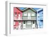 Welcome to Portugal Collection - Three Houses with Colorful Stripes-Philippe Hugonnard-Framed Photographic Print