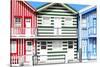 Welcome to Portugal Collection - Three Houses with Colorful Stripes-Philippe Hugonnard-Stretched Canvas