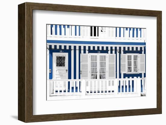 Welcome to Portugal Collection - Traditional Blue Striped Facade-Philippe Hugonnard-Framed Photographic Print