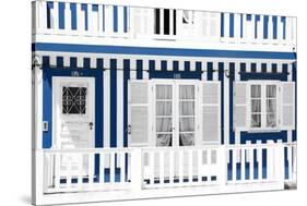 Welcome to Portugal Collection - Traditional Blue Striped Facade-Philippe Hugonnard-Stretched Canvas