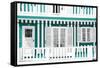 Welcome to Portugal Collection - Traditional Green Striped Facade-Philippe Hugonnard-Framed Stretched Canvas