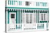 Welcome to Portugal Collection - Traditional Green Striped Facade-Philippe Hugonnard-Stretched Canvas