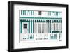 Welcome to Portugal Collection - Traditional Green Striped Facade-Philippe Hugonnard-Framed Photographic Print