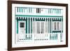 Welcome to Portugal Collection - Traditional Green Striped Facade-Philippe Hugonnard-Framed Photographic Print