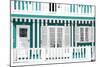 Welcome to Portugal Collection - Traditional Green Striped Facade-Philippe Hugonnard-Mounted Photographic Print