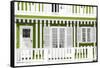 Welcome to Portugal Collection - Traditional Lime Striped Facade-Philippe Hugonnard-Framed Stretched Canvas