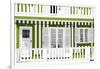 Welcome to Portugal Collection - Traditional Lime Striped Facade-Philippe Hugonnard-Framed Photographic Print