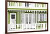 Welcome to Portugal Collection - Traditional Lime Striped Facade-Philippe Hugonnard-Framed Photographic Print