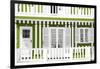 Welcome to Portugal Collection - Traditional Lime Striped Facade-Philippe Hugonnard-Framed Photographic Print