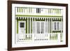 Welcome to Portugal Collection - Traditional Lime Striped Facade-Philippe Hugonnard-Framed Photographic Print