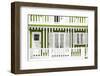 Welcome to Portugal Collection - Traditional Lime Striped Facade-Philippe Hugonnard-Framed Photographic Print