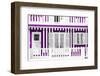 Welcome to Portugal Collection - Traditional Purple Striped Facade-Philippe Hugonnard-Framed Photographic Print