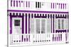 Welcome to Portugal Collection - Traditional Purple Striped Facade-Philippe Hugonnard-Stretched Canvas