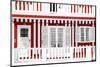 Welcome to Portugal Collection - Traditional Red Striped Facade-Philippe Hugonnard-Mounted Photographic Print