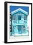 Welcome to Portugal Collection - Turquoise Striped House-Philippe Hugonnard-Framed Photographic Print